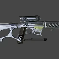 Modern BLACKCELL Assault Rifle With Gray Black Design Tactical Scope And Ventilated Handguard