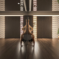 Modern Yoga Room 3d model