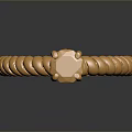 Elegant Gold Fashion Ring With Twisted Rope Texture And Intricate Decorative Top