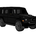 Black SUV Car Rugged Exterior Design With Large Alloy Wheels Tinted Windows And Chrome Accents