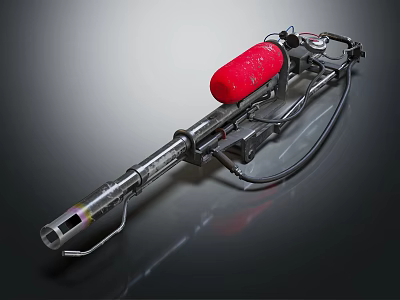 modern flamethrower flame thrower 3d model