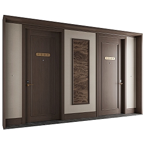 Modern Hotel Door 3d model