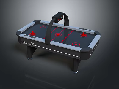 Dynamo Air Hockey Table With Red Target Zones And Digital Scoring Device 3d model