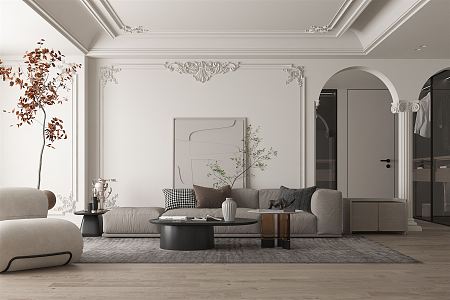 French Living Room 3d model