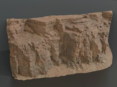 Modern Stone Cliff Mountain 3d model