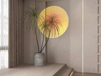 Sunset lamp net red decorative lamp sunset lamp atmosphere lamp halo floor lamp 3d model