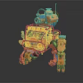 Industrial LOFT Robot Transformers Gauda Warrior Gauda Mecha Warrior 3d model
