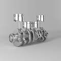 Modern engine analysis diagram linkage shaft camshaft 3d model