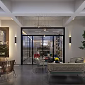 Modern Lobby Reception Area With Glass Doors Welcome Sign Sofa And Green Plants