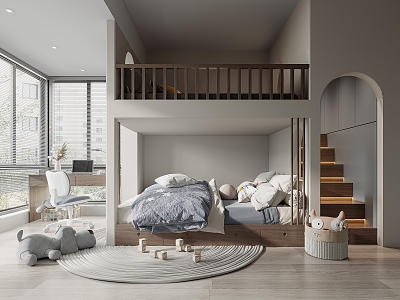 Modern Children's Room Simple Children's Room 3d model