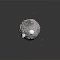 Stone Sphere Featuring Wooden Dome Structure Small Cross Markers And Decorative Lines On Gray Background
