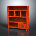 Traditional Solid Wood Wardrobe With Multiple Shelves And Circular Decorative Element