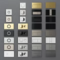 Various Wall Switch Panel Designs in Different Colors and Shapes