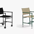 Modern Single Chair Designs In Black And Beige With Green Frame And Wheels