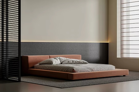 Modern Double Bed 3d model