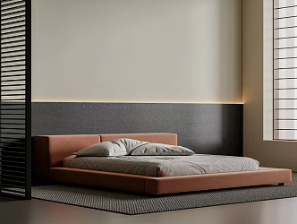 Modern Double Bed 3d model