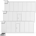 Wooden Panel Wall Design With Multiple Wood Tones And Integrated Doors For Modern Interiors