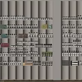 Neatly Organized Shelves Displaying Various Bottles In Orderly Arrangement