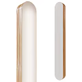 Modern Style Wall Sconce With Wooden Frame And White Shade For Home Indoor Lighting