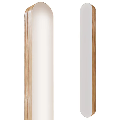Modern Style Wall Sconce With Wooden Frame And White Shade For Home Indoor Lighting 3d model
