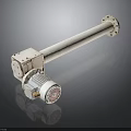 White Industrial Mechanical Equipment With Electric Motor And Flange Mounted Shaft