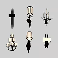 Modern And Traditional Wall Sconces With Various Designs For Home Decor 3d model