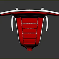 Stylish Modern Red Chair With Eye Catching Sculptural Design And Transparent Legs