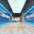 Modern Retail Store With Fresh Products Signage And Spacious Shelf Display Areas