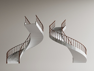 revolving staircase 3d model