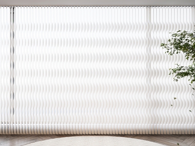 Modern Curtain Dream Curtain Corrugated Vertical Curtain 3d model