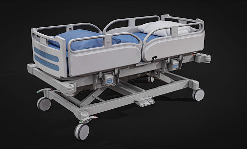 hospital bed hospital equipment medical equipment bed sickbed quilt 3d model