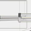 Modern Linear Chandelier With Textured Glass Shade And Metal Frame