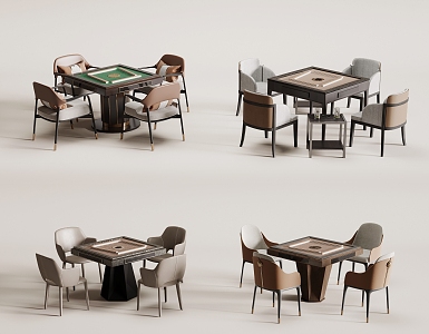 mahjong table chess table 3d model