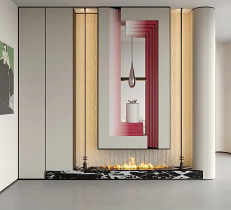 Modern Decorative Entrance Partition 3d model