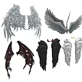 Stylish Decorative Wings Wall Decor with Multiple Colors and Designs for Home