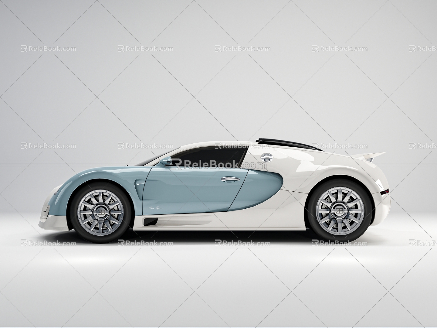 Modern sports car Bugatti sports car 3d model