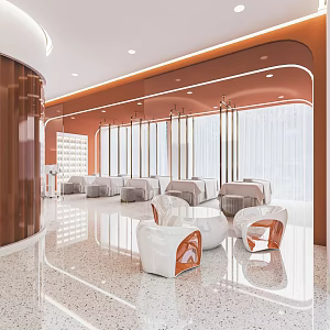 Modern Beauty Salon Beauty Salon Hall Beauty Room Beauty Box Health Club Rest Area Aisle 3d model