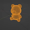 Cute Light Brown Sitting Bear Toy With Round Ears And Black Eyes