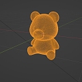 Cute cartoon bear 3d model