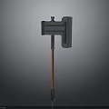 Sturdy Metal Component With Orange Rope And Mounting Bracket Structure