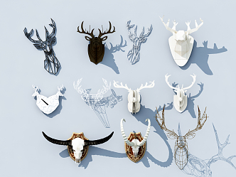 Modern Animal Wall Ornament 3d model