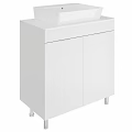 Modern White Bathroom Vanity With Cabinet Countertop And Sleek Design