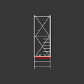 Modern White Metal Display Shelf With Ladder Design And Colored Platforms