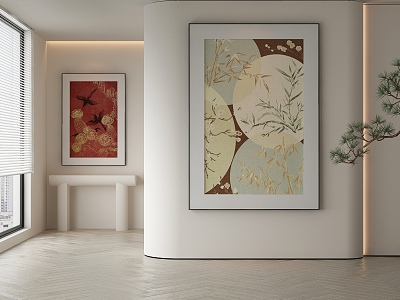 New Chinese Decorative Painting 3d model