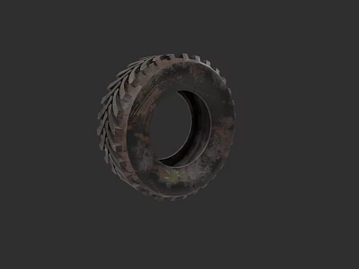 Durable Off Road Car Tire With Deep Tread Pattern And Rubber Construction 3d model