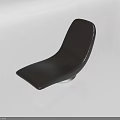Black Leather Lazy Sofa With Modern Minimalist Curved Backrest Comfortable Design For Living Room