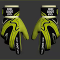 Yellow And Black Sport Gloves Design With Your Logo Space And Modern Pattern