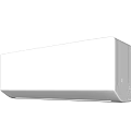 White Wall Mounted Air Conditioner Fan With Modern Sleek Design For Home Use