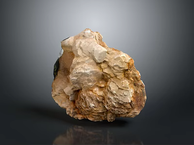 Natural Stone With Rough Beige Brown Texture And Decorative Surface For Home Decor 3d model