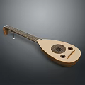 Traditional Wooden Pipa Musical Instrument Equipment With Strings And Sound Hole